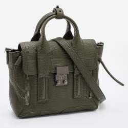 Pre Owned 3.1 Phillip Lim Green Leather Mini Pashli Satchel