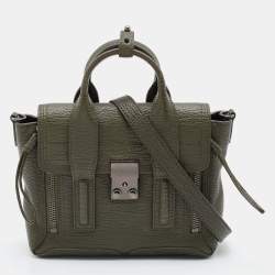 Pre Owned 3.1 Phillip Lim Green Leather Mini Pashli Satchel