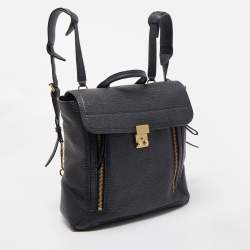 Pre Owned 3.1 Phillip Lim Black Textured Leather Pashli Backpack