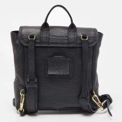 Pre Owned 3.1 Phillip Lim Black Textured Leather Pashli Backpack