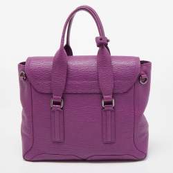 3.1 Phillip Lim Purple Leather Pashli Medium Satchel