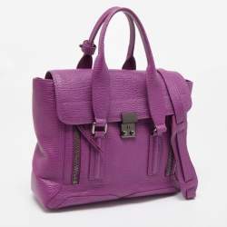 3.1 Phillip Lim Purple Leather Pashli Medium Satchel