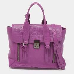 3.1 Phillip Lim Purple Leather Pashli Medium Satchel
