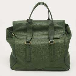 Pre Owned 3.1 Phillip Lim Green Leather Large Pashli Tote