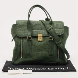 Pre Owned 3.1 Phillip Lim Green Leather Large Pashli Tote