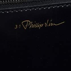 Pre Owned 3.1 Phillip Lim Black Watersnake and Leather Mini Whipstitch Pashli Satchel