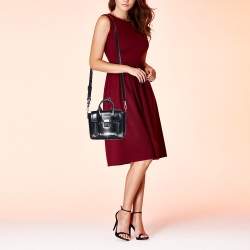 Pre Owned 3.1 Phillip Lim Black Watersnake and Leather Mini Whipstitch Pashli Satchel