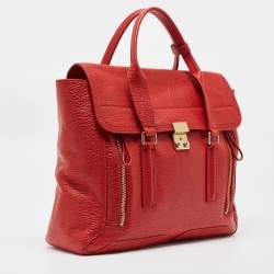 Pre Owned حقيبة ساتشل 3.1 فيليب باشلي جلد برتقالي كبيرة