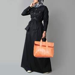 3.1 Phillip Lim Orange Leather Fold Over Tote