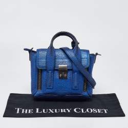 3.1 Phillip Lim Blue Leather Mini Pashli Satchel