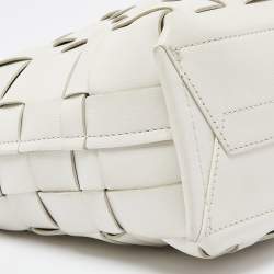 3.1 Phillip Lim Off White Woven Leather Mini Odita Lattice Bucket Bag