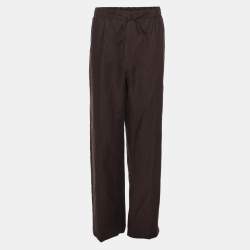 Pre Owned Marina Sport by Marina Rinaldi Brown Linen Wide Leg Trousers XXXL