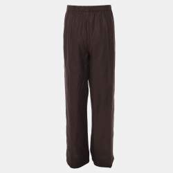 Pre Owned Marina Sport by Marina Rinaldi Brown Linen Wide Leg Trousers XXXL