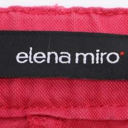 مملوكة مسبقًا Elena Miro Pink Stretch Cotton Wide Leg Trousers XXXL