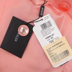 Pre Owned بليزر باسلر خوخي جاكار مربع بتفاصيل حجر مقاس ضخم - XXXL