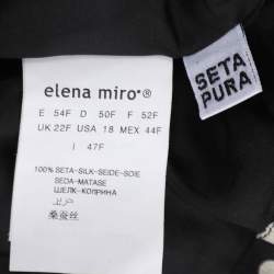 Pre Owned تنورة إيلينا ميرو بطبعة من الحرير متعددة الطبقات متوسطة الطول كبيرة جدًا