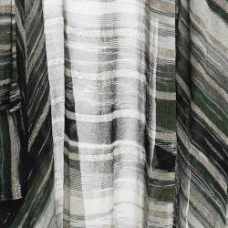 Pre Owned Marina Rinaldi Multicolor Stripe Stretch Lurex Knit Cardigan L