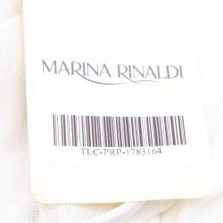 مملوكة مسبقًا كارديجان محبوك مرن بلون كريم/أسود �مارينا رينالدي مقاس كبير