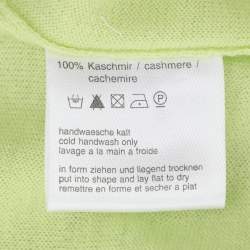 مملوكة مسبقًا قميص بكم طويل محبوك مرن أخضر باسلر مقاس كبير جدًا