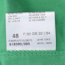 Pre Owned Basler Green Linen Blend Single Breasted Blazer XL