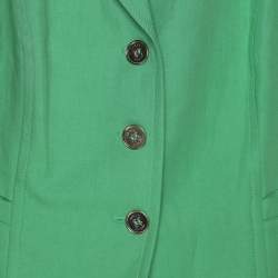 Pre Owned Basler Green Linen Blend Single Breasted Blazer XL