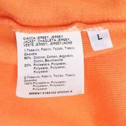 Pre Owned Marina Sport by Marina Rinaldi Orange Jersey Hoodie and Joggers Set L