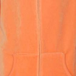 Pre Owned Marina Sport by Marina Rinaldi Orange Jersey Hoodie and Joggers Set L