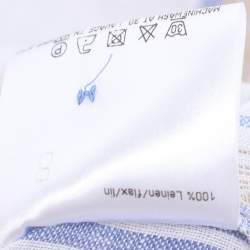 مملوكة مسبقًا Basler Multicolor Check Linen Long Sleeve Shirt XL