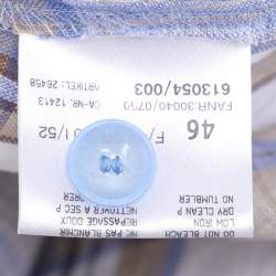 مملوكة مسبقًا Basler Multicolor Check Linen Long Sleeve Shirt XL