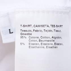 مملوكة مسبقًا Marina Sport by Marina Rinaldi White Jersey Embellished T-Shirt L