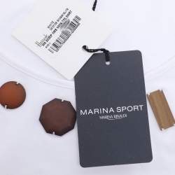 مملوكة مسبقًا Marina Sport by Marina Rinaldi White Jersey Embellished T-Shirt L