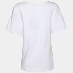 مملوكة مسبقًا Marina Sport by Marina Rinaldi White Jersey Embellished T-Shirt L