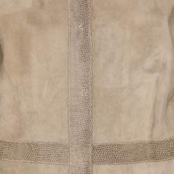 Pre Owned Marina Rinaldi Beige Suede Long Jacket L