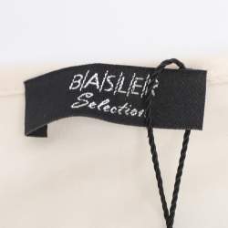 Pre Owned Basler Cream Satin Sleeveless Tops XL