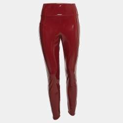 Red Faux Leather High Waist Ankle length 