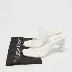 Cult Gaia White/Transparent PVC Slide Sandals Size 39