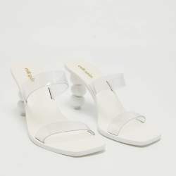 Cult Gaia White/Transparent PVC Slide Sandals Size 39