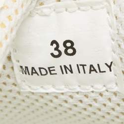 Pre Owned Vetements White Perforated Leather Low Top Sneakers Size 38