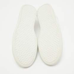 Pre Owned Vetements White Perforated Leather Low Top Sneakers Size 38