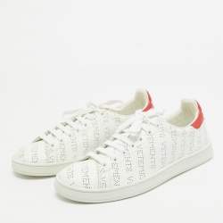 Pre Owned Vetements White Perforated Leather Low Top Sneakers Size 38
