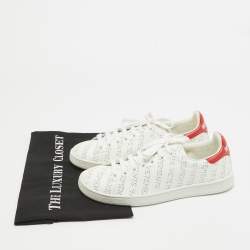 Pre Owned Vetements White Perforated Leather Low Top Sneakers Size 38