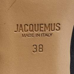Jacquemus Black Leather Marathon Running Mules Size 38