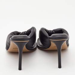 Jacquemus Black Leather Marathon Running Mules Size 38