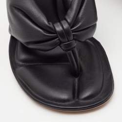 Jacquemus Black Leather Marathon Running Mules Size 38
