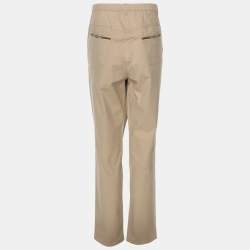 Pre Owned Elena Miro Khaki Stretch Cotton Wide Leg Pants XL