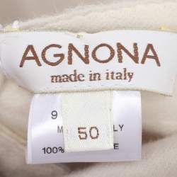 Pre Owned جاكيت أجنونا كشمير بيج فاتح مقاس كبير جداً