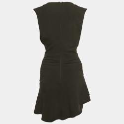Pre Owned BA&SH Black Crepe Draped Sleeveless Mini Dress XS