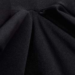 مملوكة مسبقًا Michael Costello Black Jersey Deep V-Neck Ruched Gown M