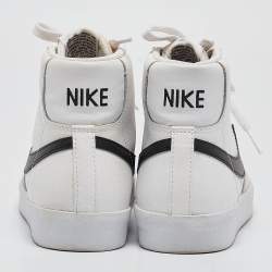 Nike White Leather BLazer High Top Sneakers Size 38.5