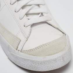 Nike White Leather BLazer High Top Sneakers Size 38.5